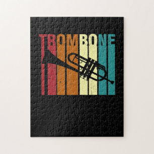 Quebra-cabeça Trombone de Banda de Trombone de Trombona de Retro