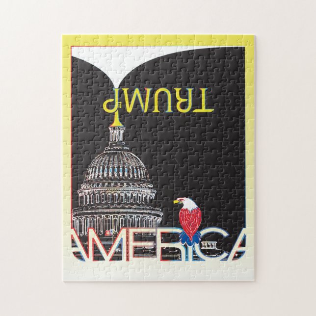 Quebra-cabeça Trompete e Capitólio TRUMP (Vertical)