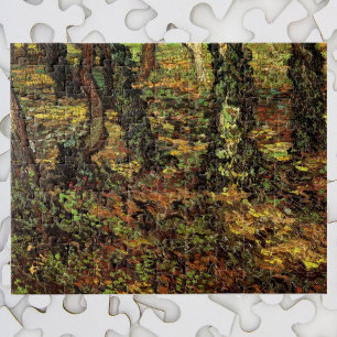 Quebra-cabeça Troncos de Árvores com Hera por Vincent van Gogh