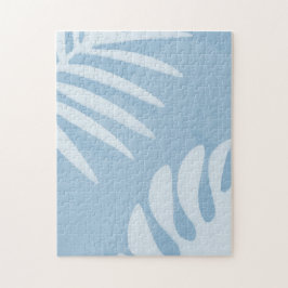 Quebra-cabeça tropical de verão azul difícil