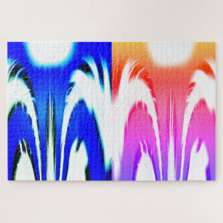 Quebra-cabeça Tropical night and day art