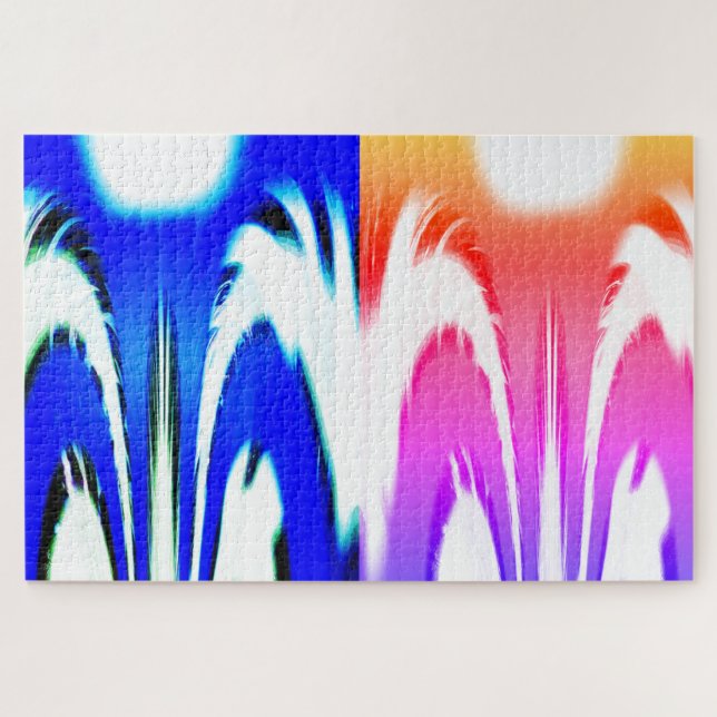 Quebra-cabeça Tropical night and day art (Horizontal)