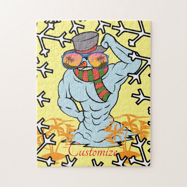 Quebra-cabeça Tropical Snowman Tropical Férias Tropicais Thunder (Vertical)