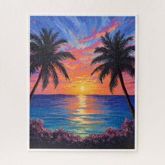 Quebra-cabeça Tropical Sunset – Vibrant Ocean Puzzle