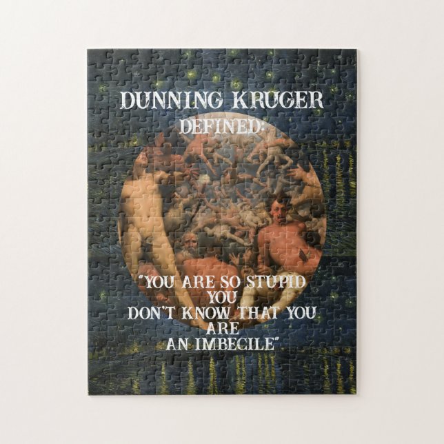 Quebra-cabeça Trump Dunning Kruger: Stupid people Republicans (Vertical)