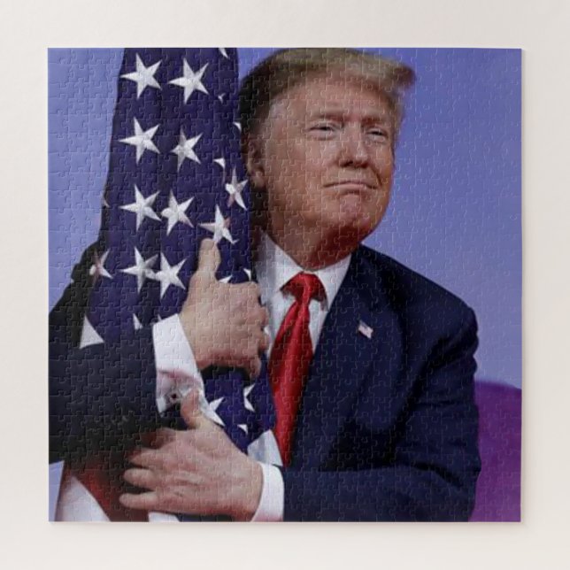 Quebra-cabeça Trump Flag Hugger (Vertical)