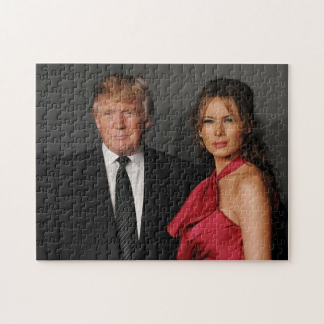 QUEBRA-CABEÇA TRUNFO DE DONALD & DE MELANIA (Horizontal)