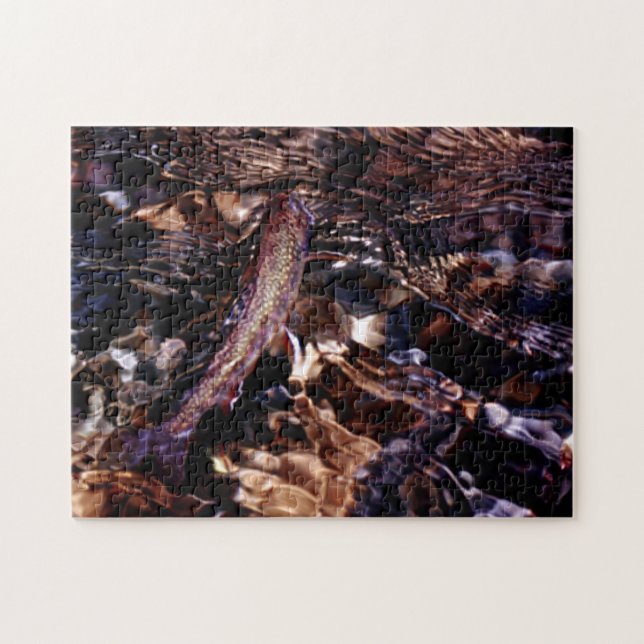 Quebra-cabeça Truta de Brook na Água do Rio (Horizontal)