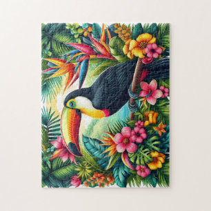 Quebra-cabeça Tucano de selva tropical