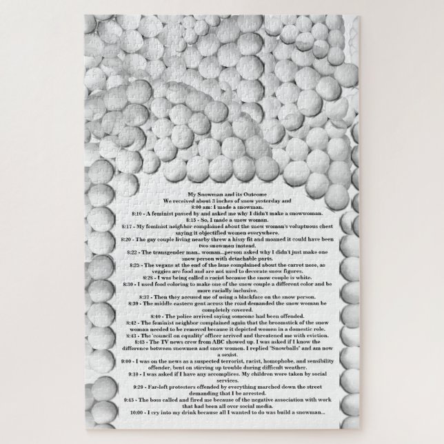 QUEBRA-CABEÇA TUDO O QUE EU QUERO FAZER É CONSTRUIR UM SNOWMAN (Vertical)