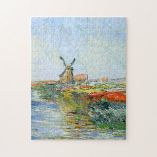 Quebra-cabeça Tulip Field na Holland Monet Fine Art
