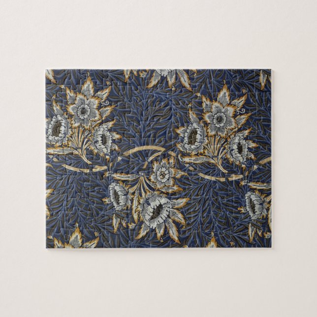 Quebra-cabeça Tulipa de William Morris com padrão de salgueiro e (Horizontal)