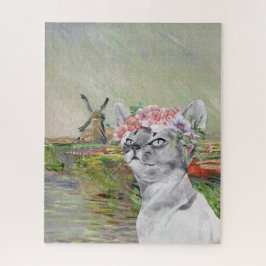 Quebra-cabeça Tulipas e Gatos Ricos do Carimbo Monet