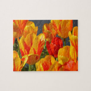Quebra-cabeça Tulipas extremamente difíceis da flor do jardim