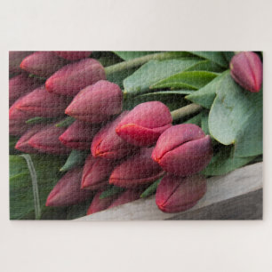 Quebra-cabeça Tulipas frescas de Primavera