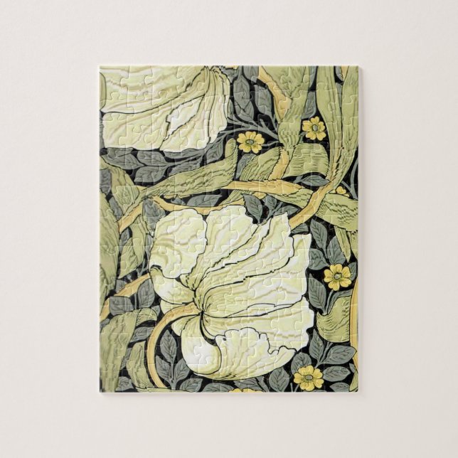 Quebra-cabeça Tulipas Pimpernel Arte Botânica William Morris (Vertical)