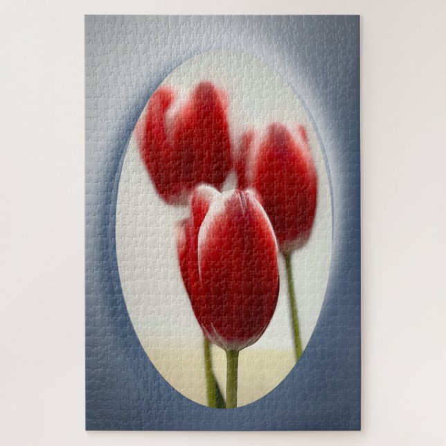 Quebra-cabeça Tulipas vermelhas (Vertical)