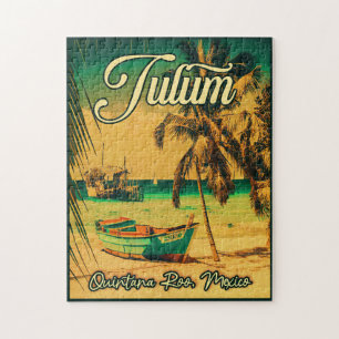 Quebra-cabeça Tulum Mexico Palm Tree Souvenir