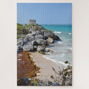 Quebra-cabeça Tulum Yucatan México Antiga Ruins Landscape Ocean