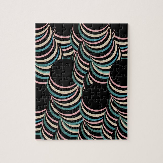 Quebra-cabeça Túneis Trippy Gradiente Moderno Hipnótico (Vertical)