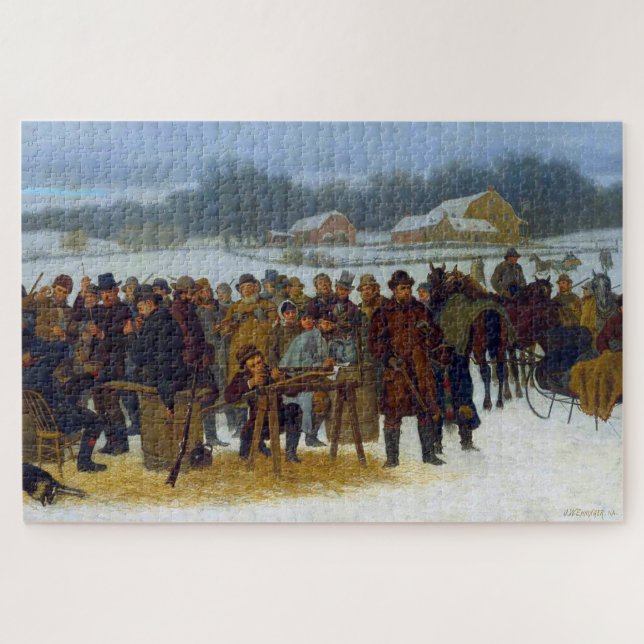 Quebra-cabeça Turkey Shoot John Whetten Ehninger 1879 (Horizontal)