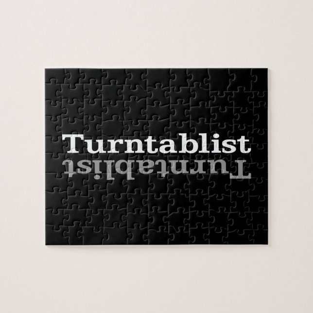 Quebra-cabeça Turntablist ʇ sılqɐ ʇ uɹ n ⊥ (Horizontal)