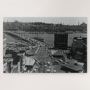Quebra-cabeça Turquia Vintage Istambul Karakoy ponte Galata