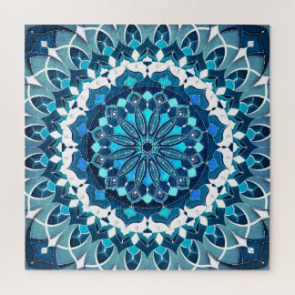 Quebra-cabeça Turquoise Blue Mandala