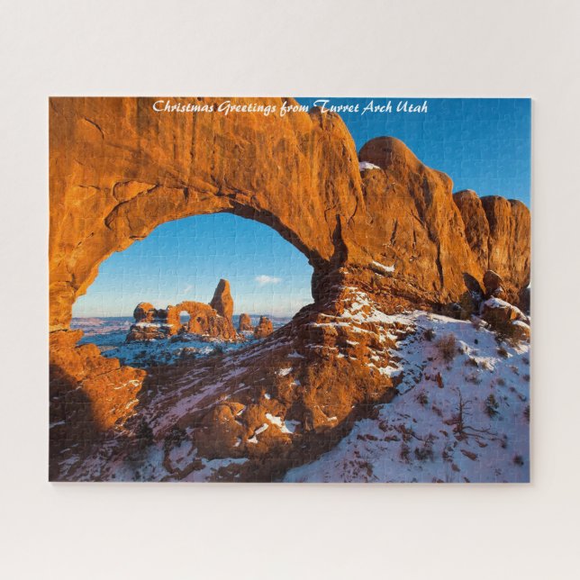 Quebra-cabeça Turret Arch Utah.Cartões de natal (Horizontal)