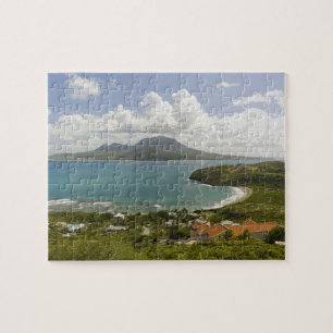 Quebra-cabeça Turtle Beach, península sudeste, St Kitts,