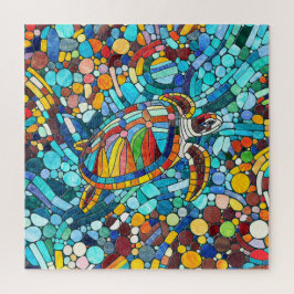Quebra-cabeça Turtle Colorful mosaico art