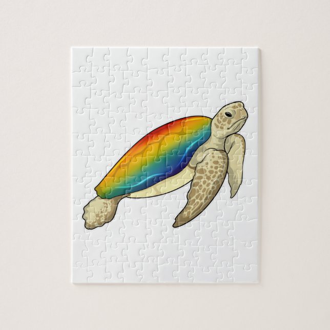 Quebra-cabeça Turtle Rainbow (Vertical)