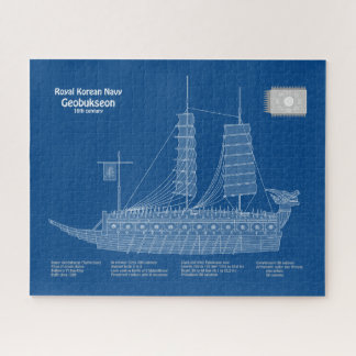 Quebra-cabeça Turtle Ship Geobukseon - Ship Blueprint ABD
