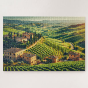 Quebra-cabeça Tuscan Countryside - Paisagem Cêntica Respiratória