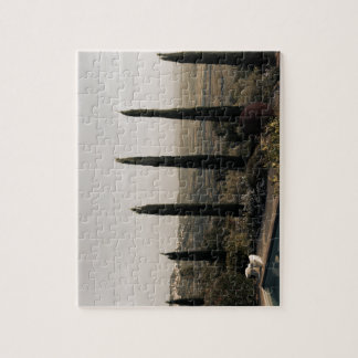 Quebra-cabeça Tuscan landscape hidden behind cypresses (2024)