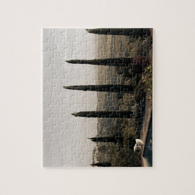 Quebra-cabeça Tuscan landscape hidden behind cypresses (2024) (Vertical)