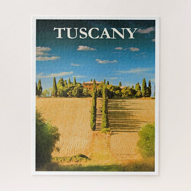 Quebra-cabeça Tuscany, Italy travel poster (Vertical)