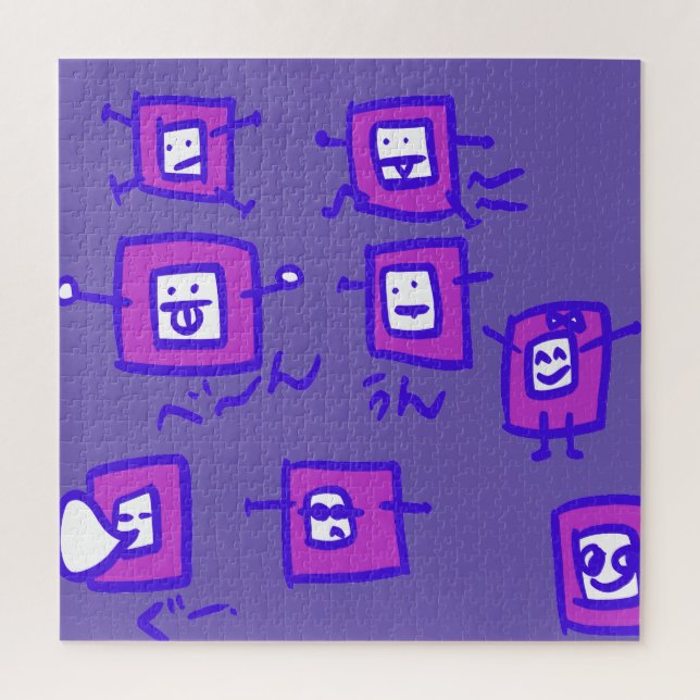 Quebra-cabeça TV　purple　pink　Japan (Vertical)