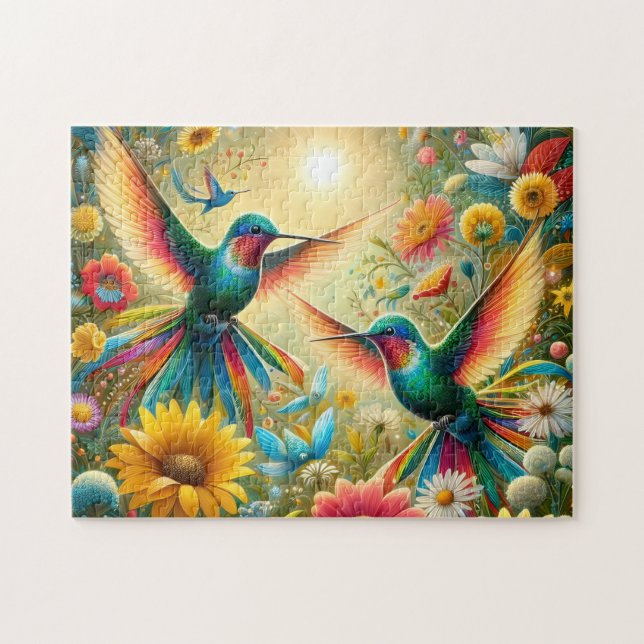 Quebra-cabeça Twin Hummingbirds Sun (Horizontal)