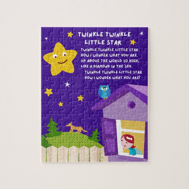 Quebra-cabeça Twinkle Twinkle Little Star Nursery Rhyme Puzzle (Vertical)
