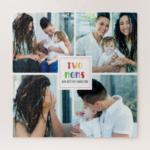 Quebra-cabeça Two Moms Are Better Than One Mother's Day Photo