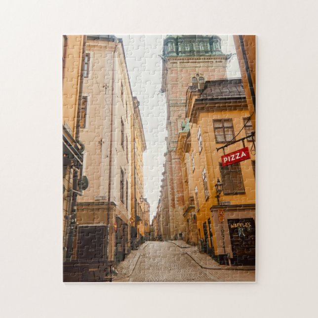 Quebra-cabeça Tyska Brinken, Gamla Stan, Cidade Velha, Estocolmo (Vertical)