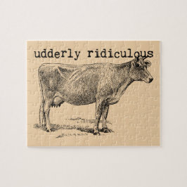 Quebra-cabeça Udderly Ridiculous Punny Cow