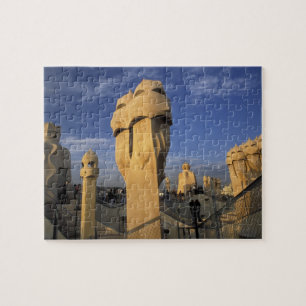 Quebra-cabeça UE, Espanha, Catalunha, Barcelona. Antonio Gaudi's