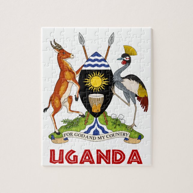 Quebra-cabeça UGANDA - bandeira/emblema/brasão/símbolo (Vertical)