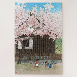 Quebra-cabeça ukiyoe - hasui - C01 - Aagoyama Hill em Primavera