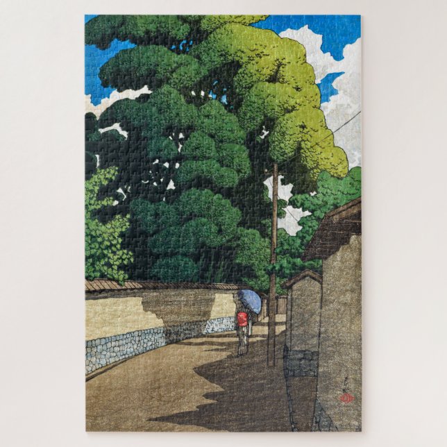Quebra-cabeça ukiyoe [hasui] C21 Shimohonda-town, Kanazawa (Vertical)