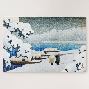 Quebra-cabeça ukiyoe [hasui] C27 Amanohashidate em neve