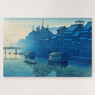 Quebra-cabeça ukiyoe [hasui] C29 Morning em Dotonbori, Osaka