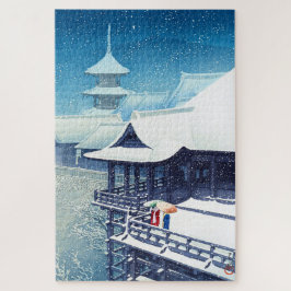 Quebra-cabeça ukiyoe - hasui - m07 - Primavera Snow -